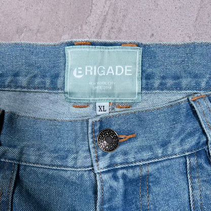 Bridage New York Blue Denim Double Knees Size XL USED x18489