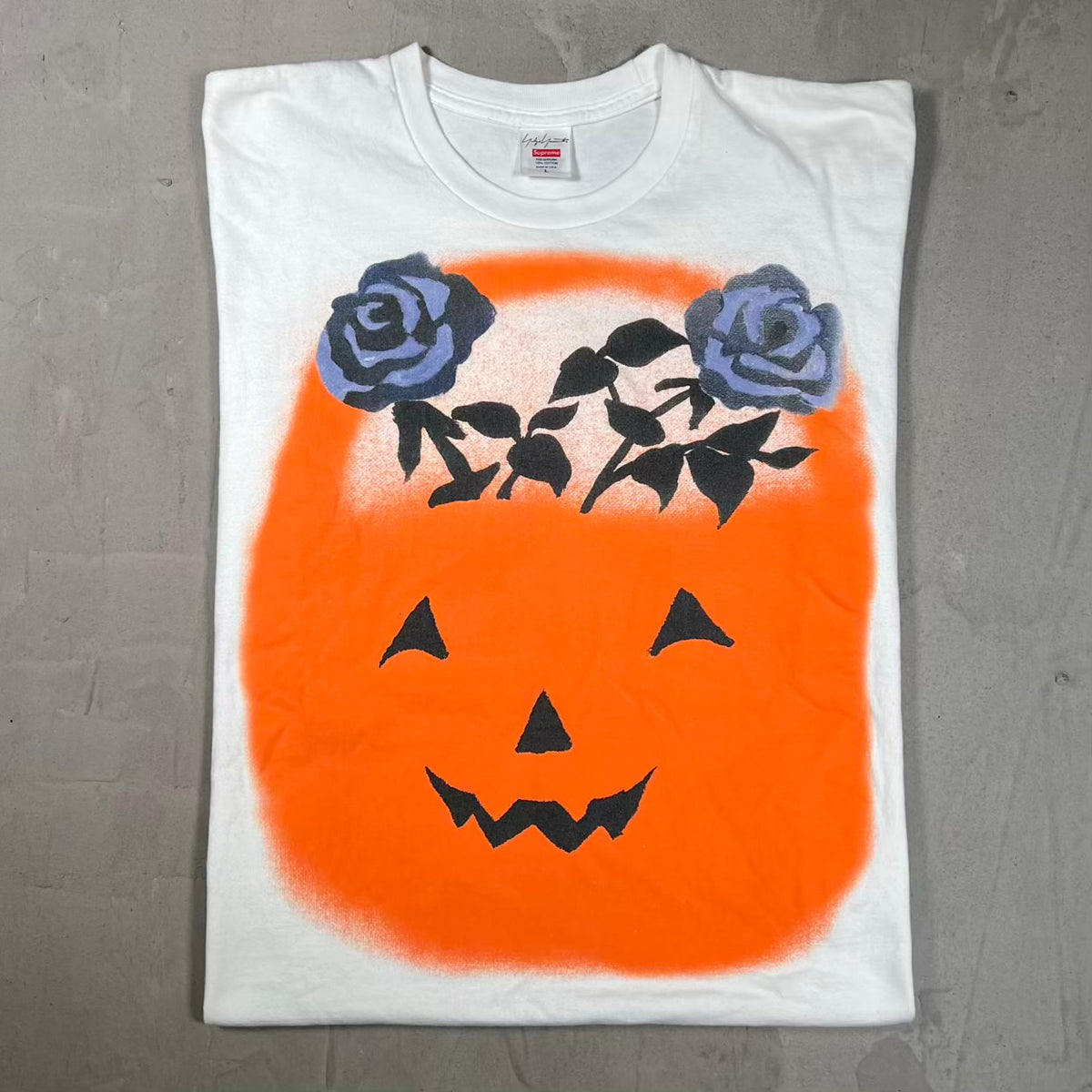 Supreme Yohji Yamamoto Pumpkin Tee White (2022) Size Large USED x18918