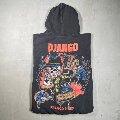 Warren Lotas Django Washed Black Hoodie Size Large USED x18462