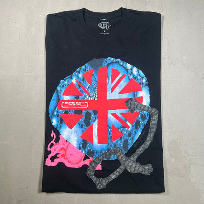 Travis Scott "Live at o2 Arena" Black Tee Size Large USED x17356