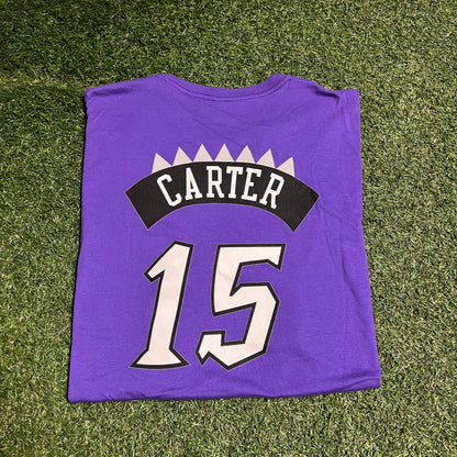 Mitchell and Ness Raptors #15 Carter Purple Tee Size XXL NEW v16068