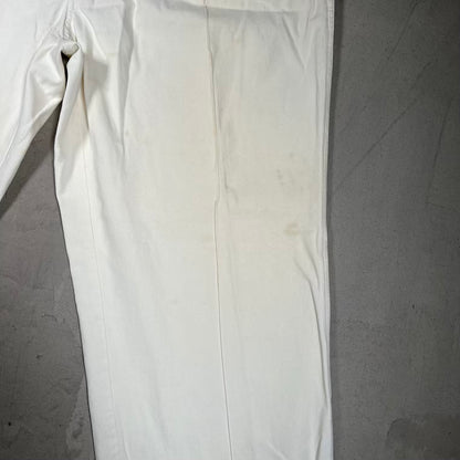 1990s Polo Ralph Lauren White PLeated Trousers Size 38 USED v20087
