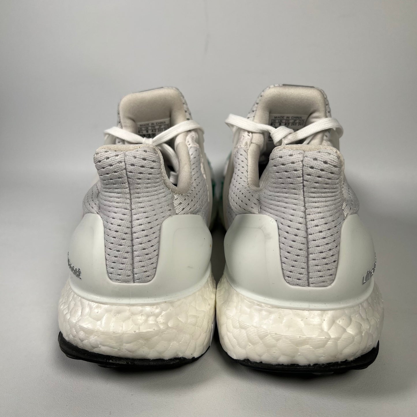 Adidas Ultra Boost 1.0 Cloud White Collegiate Green Gum (2024) Size 8.5 USED s19698