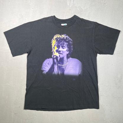 1993 Rod Stewart Unplugged Black Tee Size Small USED v14958