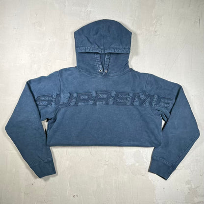 Supreme Set In Navy Blue Hoodie (2019) Size Medium USED x18953