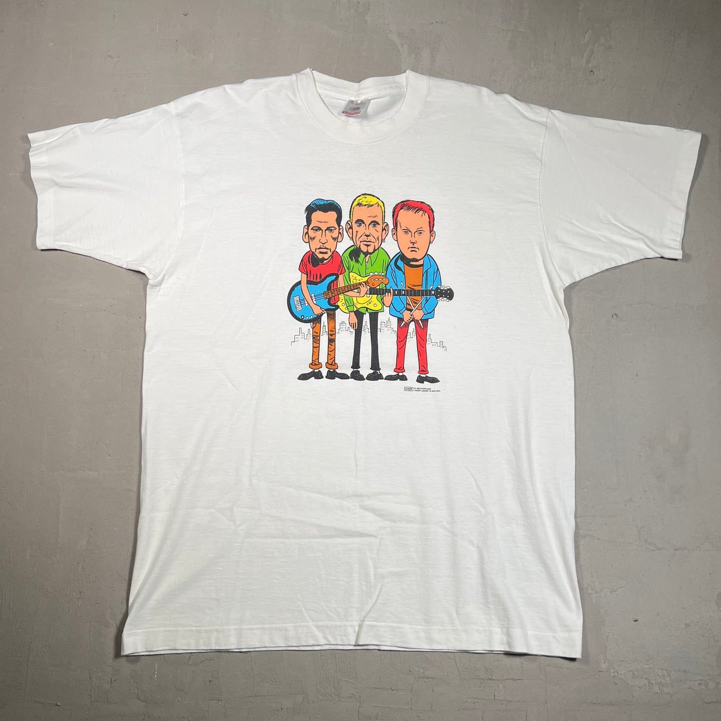 1996 Everclear 3 Band Members White Tee Size XL USED v14662