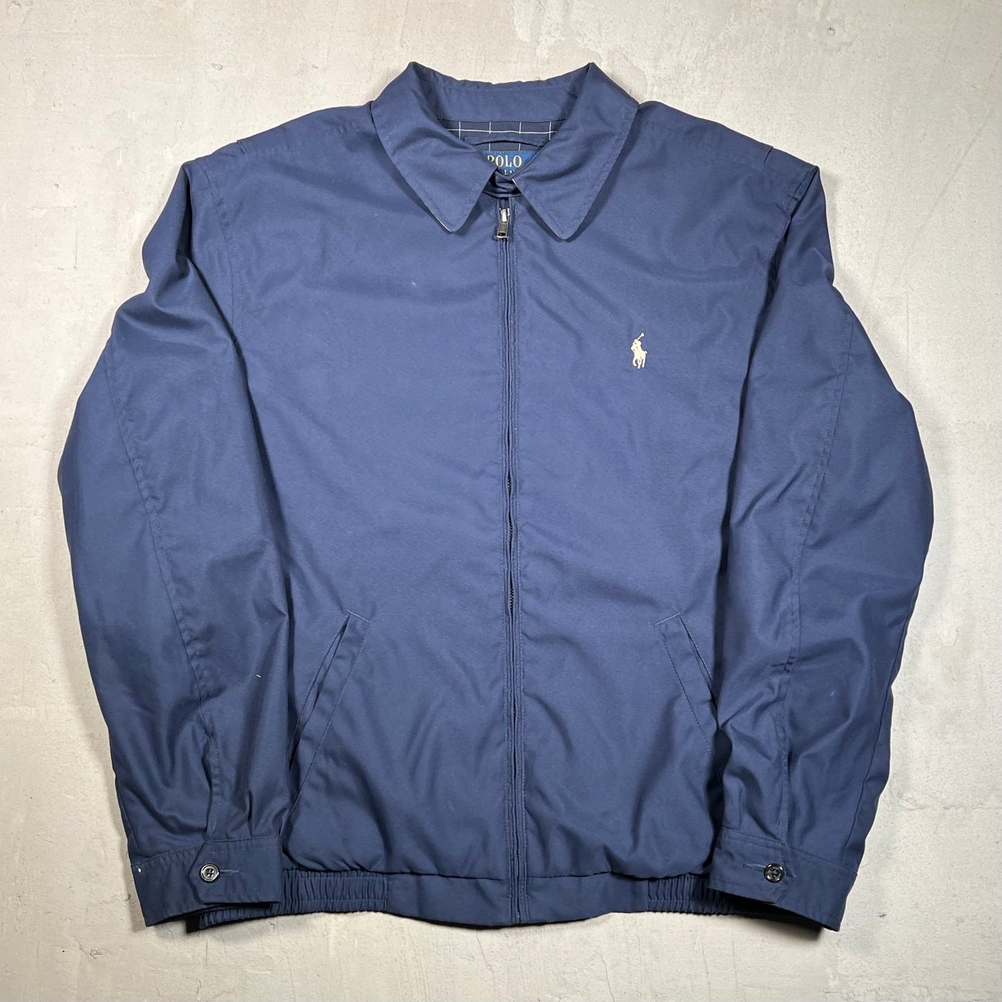 Y2K Polo Ralph Lauren Navy Jacket Size Large USED v19504