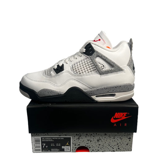 Jordan 4 White Cement (2025) Size 7y NEW s17592