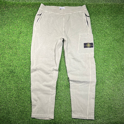 Stone Island Sage Green Cargo Sweatpants Size XL USED x16154