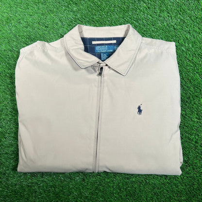 Y2K Polo Ralph Lauren Khaki Lightweight Jacket Size XXL USED v17999
