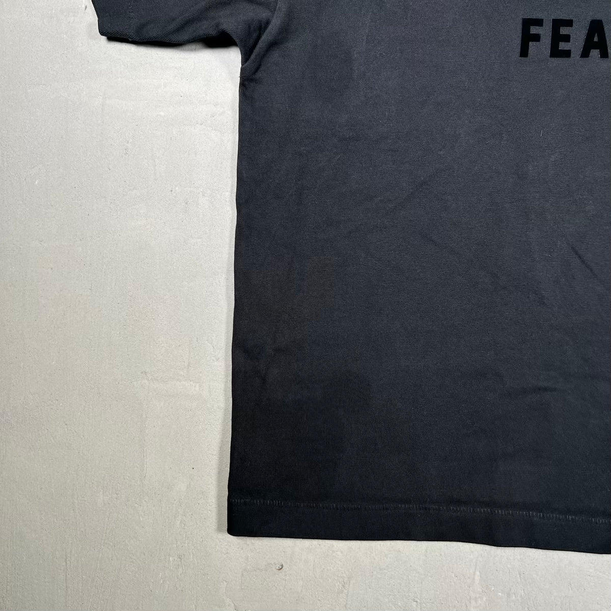 Essentials Fear of God FOG Black Monochromatic Tee Size Medium USED x18649