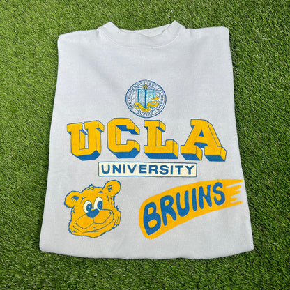 1990's UCLA Bruins Lee Light Blue Crewneck Size Small USED v17409