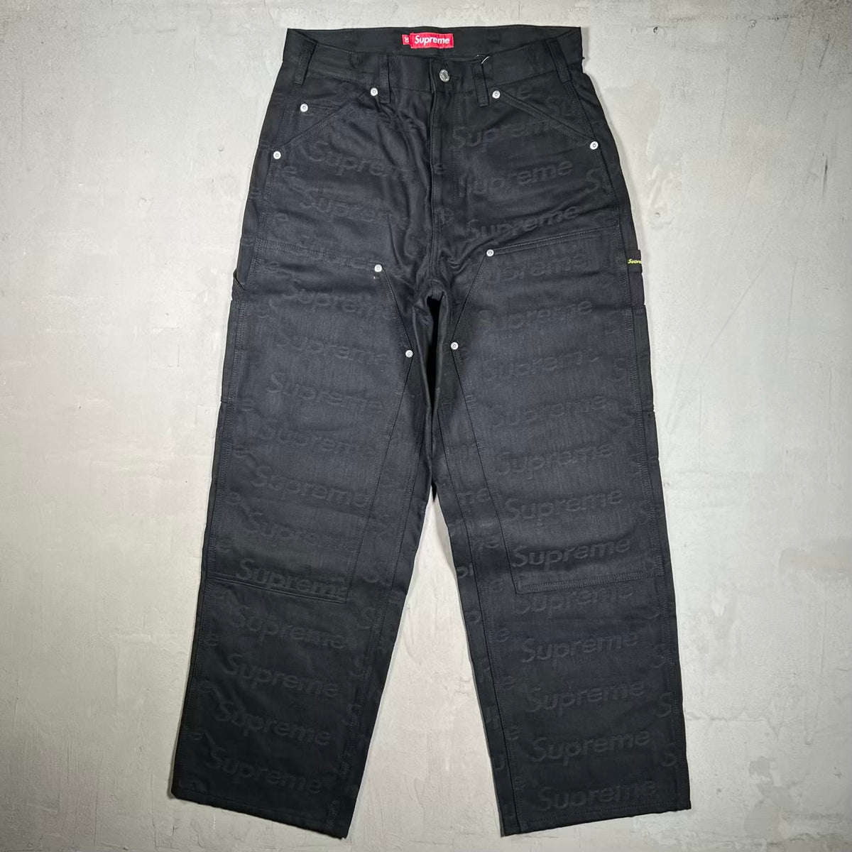 Supreme Jacquard Logo Double Knee Denim Painter Black (2025) Size 30 NEW x18670