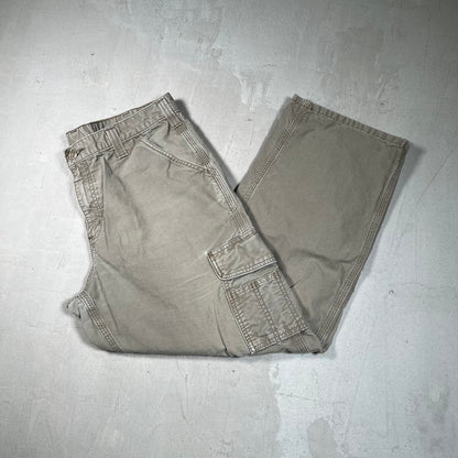 Y2K Carhartt Cargo Tan Workwear Pants Size 36x30 USED v19468