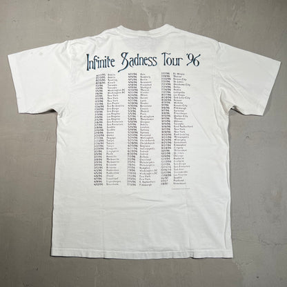 1996 Smashing Pumpkins Infinite Sadness Tour White Tee Size Large USED v19475