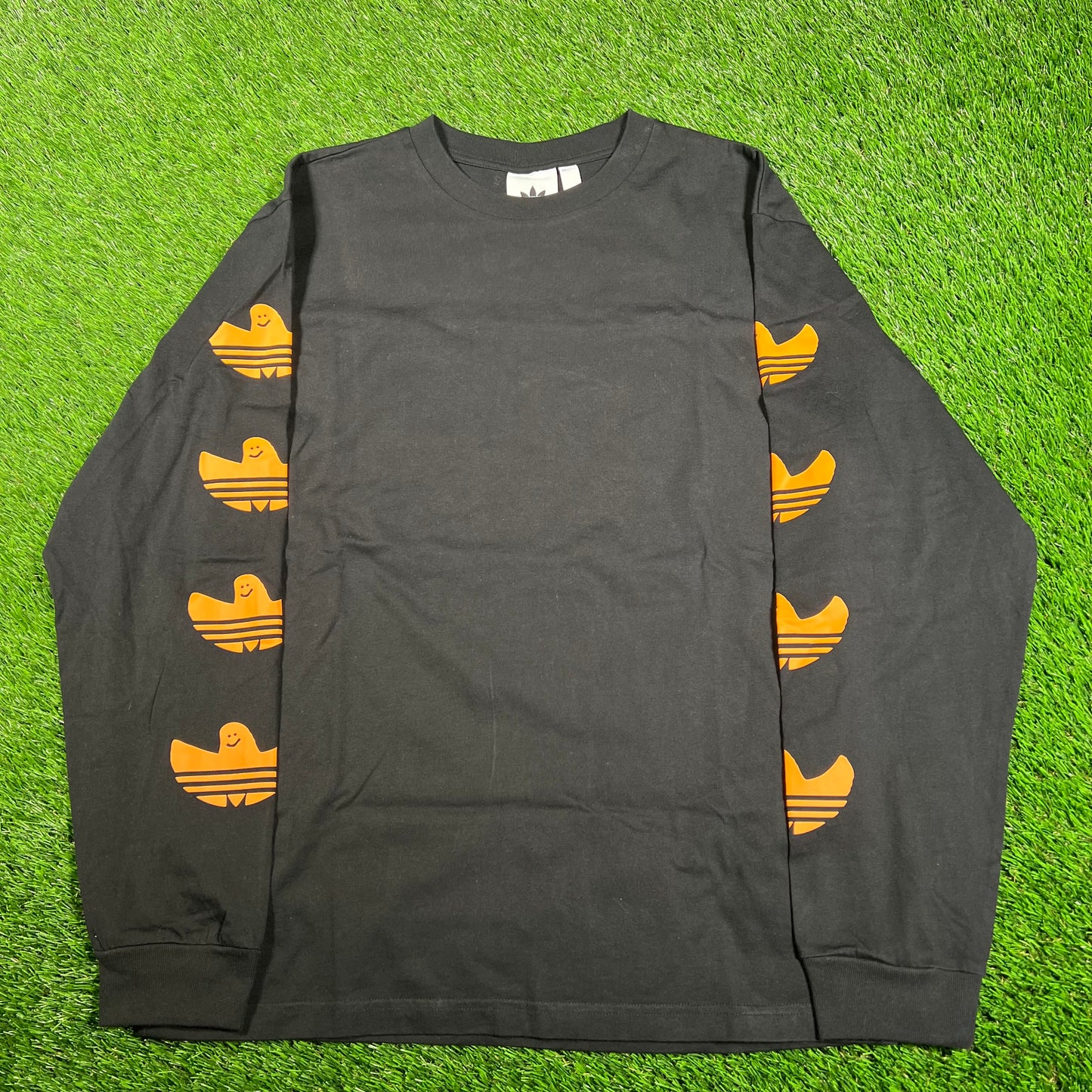 Adidas Black "Orange Ghost" Longsleeve Size Medium USED v17849