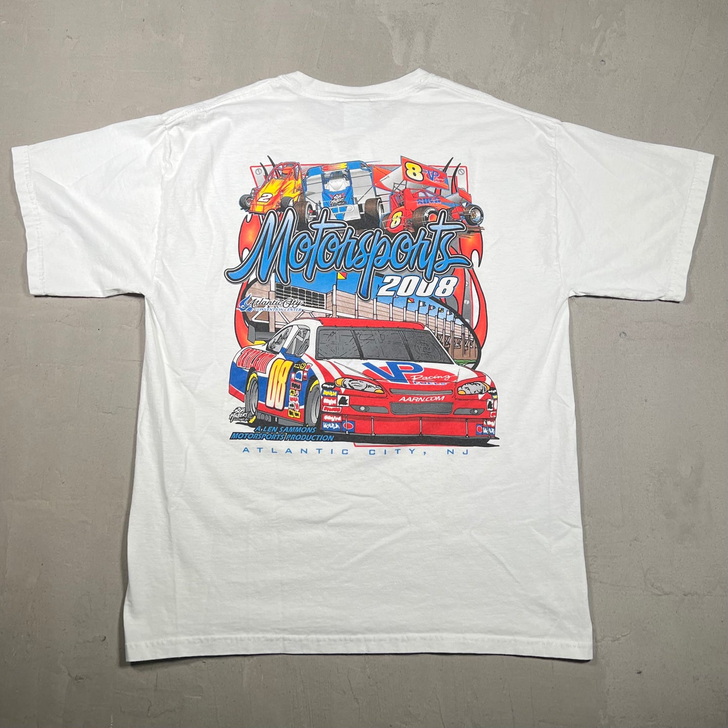 2008 Motorsport VP Racing AC NJ White Tee Size Large USED v17722
