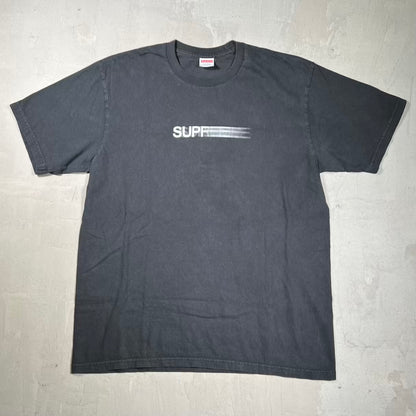 Supreme Motion Logo Blac Tee (2023) Size Large USED x18635