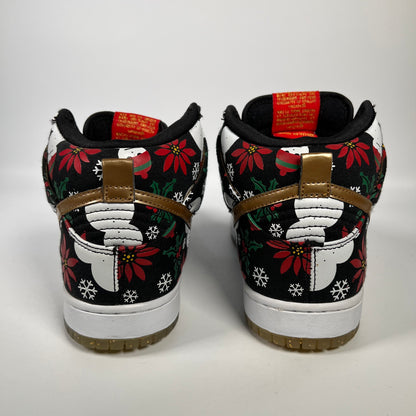 Nike SB High Black Ugly Christmas Sweaters 2013 Size 6 USED s1571