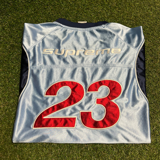 Jordan Supreme Warm Up Light Blue Jersey Size XL USED x14097