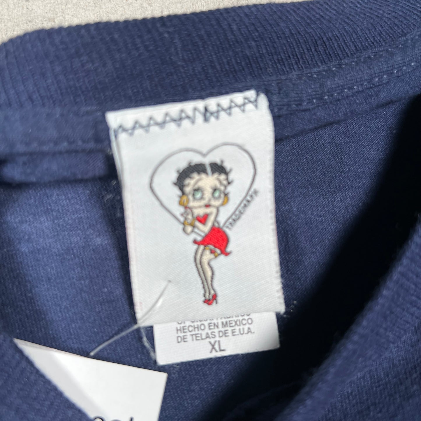 1999 Betty Boop Livin La Vida Blue Tee Size XL USED v16830