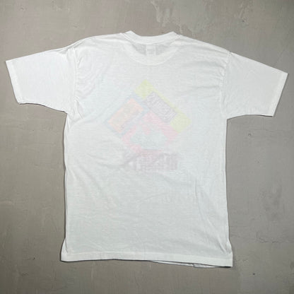 1991 Hersheys Reeses Chocolate White Tee Size Large USED v19225