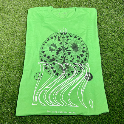 Kendrick Lamar Dam 2017 Green Tour Tee Size XL USED x14530