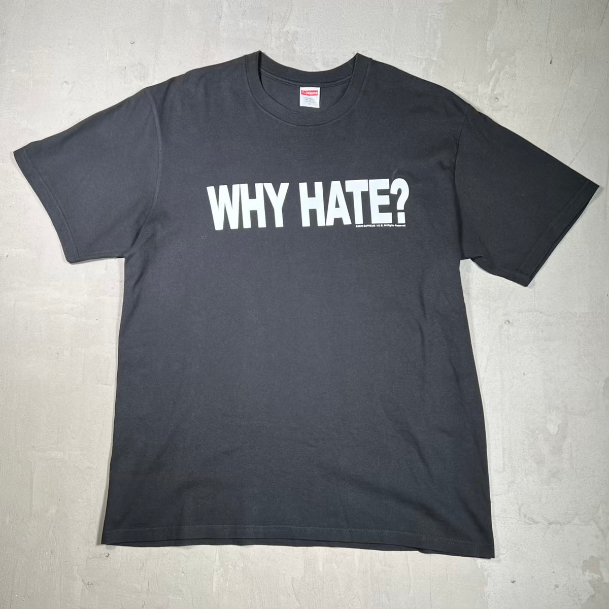 Supreme Based Why Hate Black Tee Size Large USED x18550