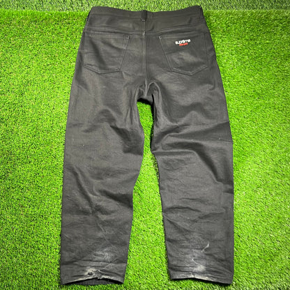 Supreme Baggy Rigid Selveged Black Denim Size 32 USED x16303