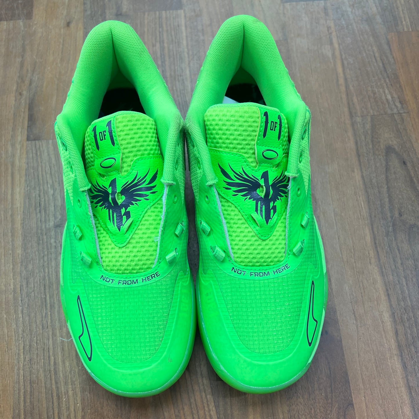 Puma Lamelo Ball Green Gecko Size 8 USED s16439