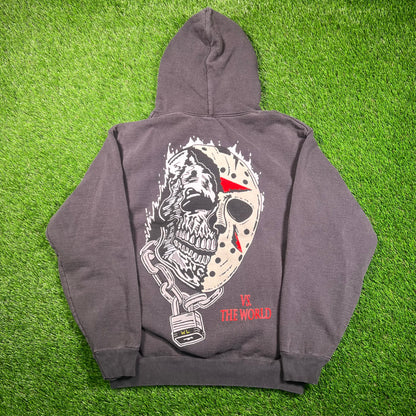 Warren Lotas Washed Black "Vs The World" Hoodie Size Small USED x16767
