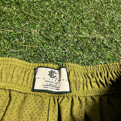 Eric Emanuel Grey Bolt Green Shorts Size Large USED x14168