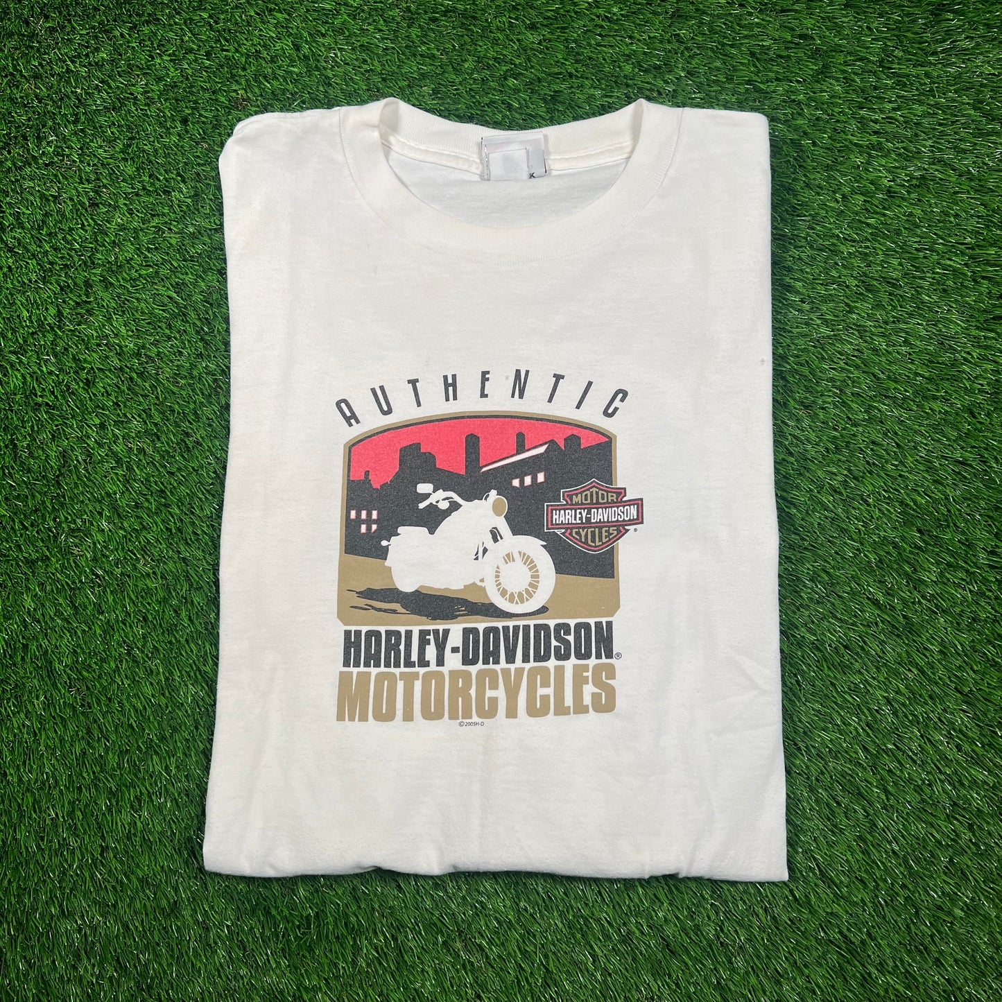 2005 Harley Davidson Arbor Vitae WI White Longsleeve Size Large USED v18625