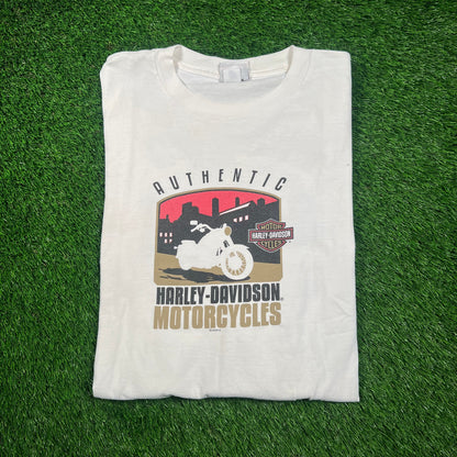 2005 Harley Davidson Arbor Vitae WI White Longsleeve Size Large USED v18625