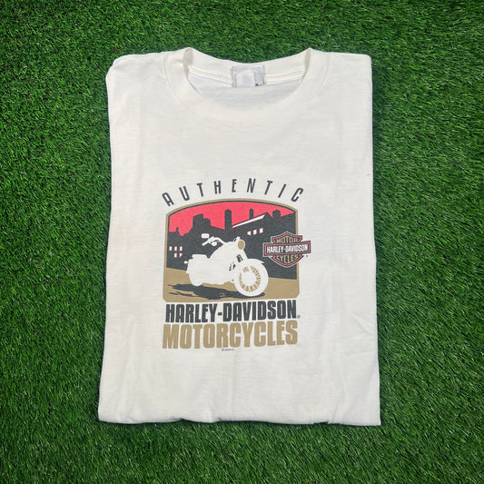 2005 Harley Davidson Arbor Vitae WI White Longsleeve Size Large USED v18625