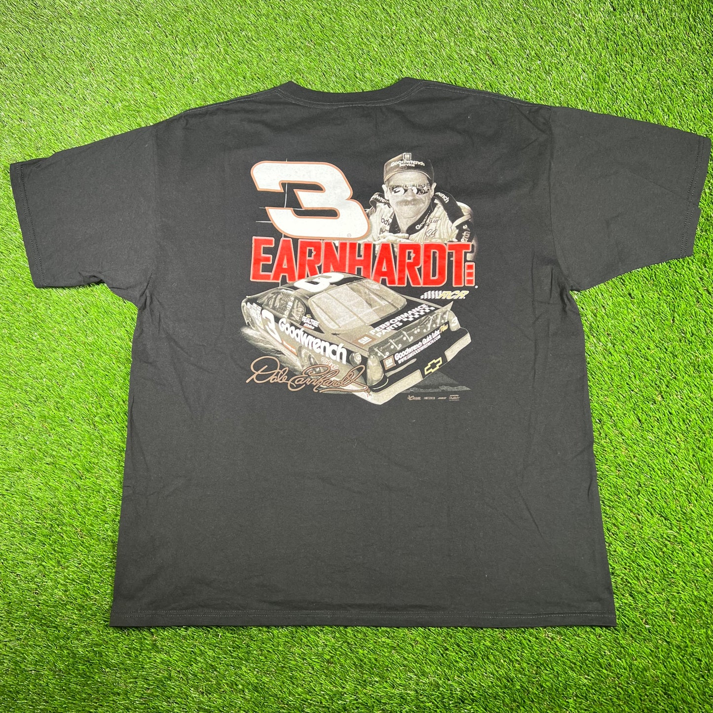 1999 Dale Earnhardt Black White Photo Black Tee Size XXL USED v16982