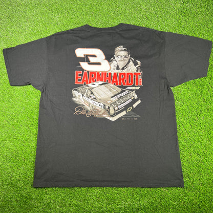 1999 Dale Earnhardt Black White Photo Black Tee Size XXL USED v16982