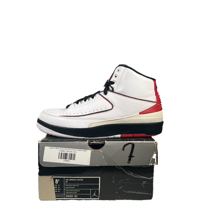 Jordan 2 White Varsity Red (2010) Size 8.5 USED s16902