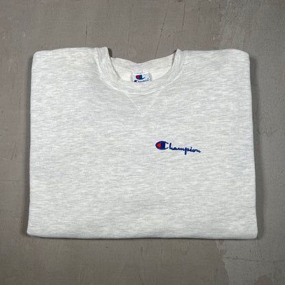 1990s Champion Grey Logo Crewneck Size XXL USED V19274