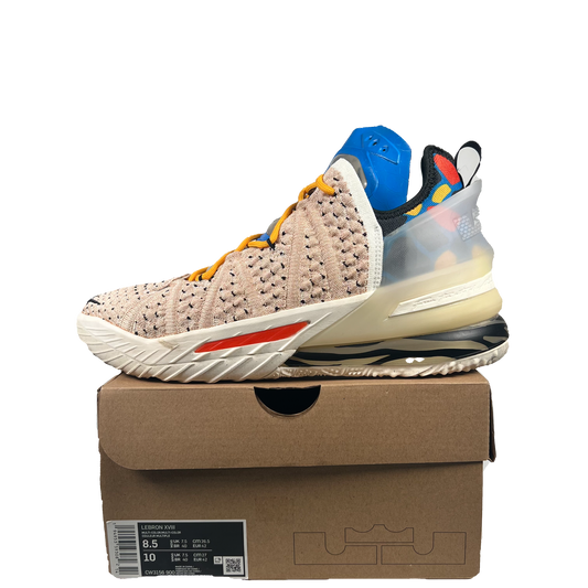 Nike Lebron 18 Multi Animal Print (2021) Size 8.5 USED s19568