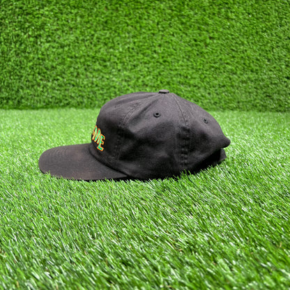 Supreme Black Stepped Arc 6 Panel Hat (2017) One Size USED x15839