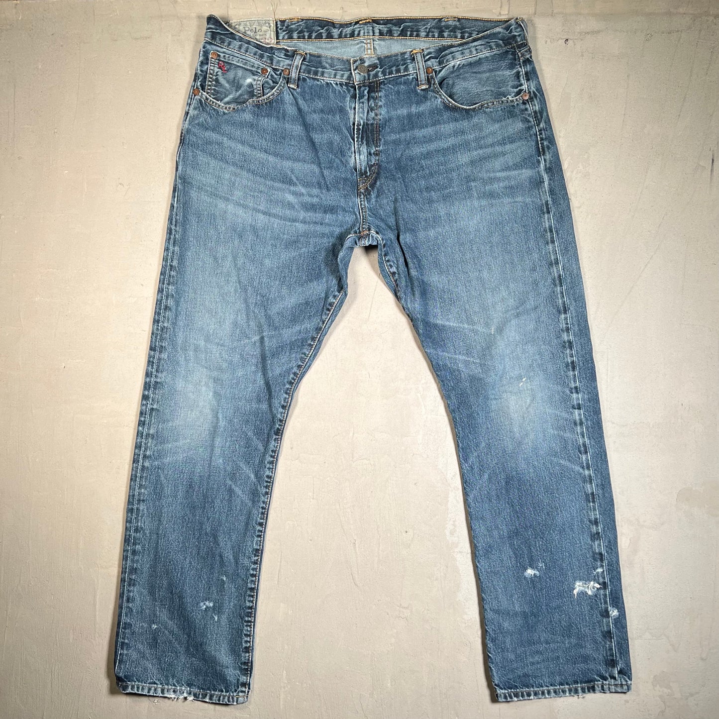 Y2K Polo Ralph Lauren Blue Denim Jeans Size 38 USED v19571