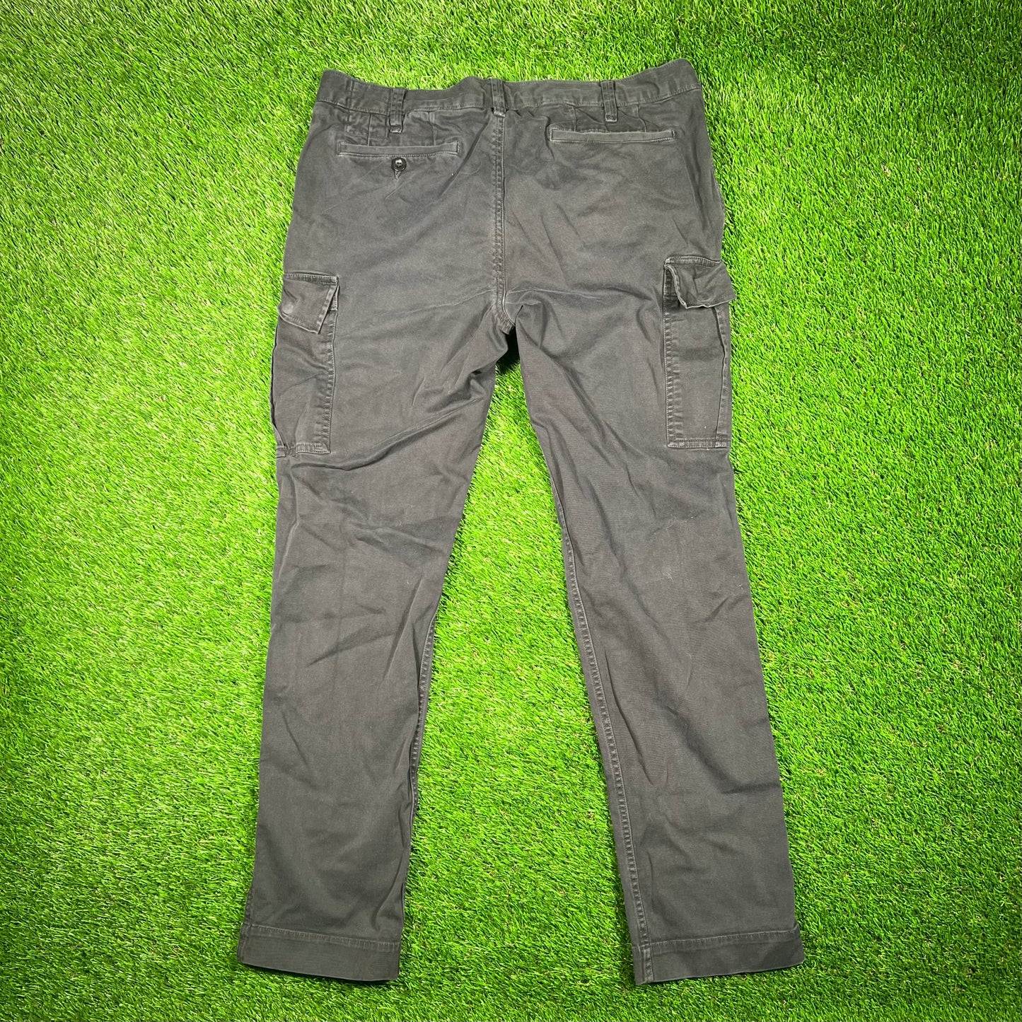 Y2K Polo Ralph Lauren Slim Fit Black Cargo Pants Size 34x32 USED v18711
