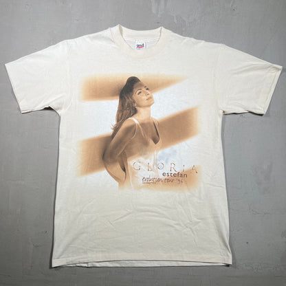 1996 Gloria Estefan Evoluton Tour 96 White Tee Size Large USED v14943