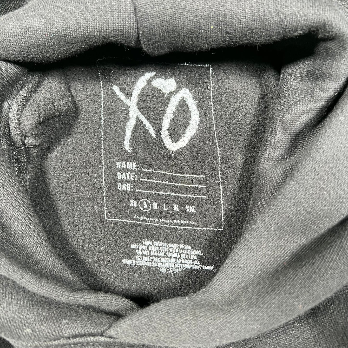 2017 The Weekend Black Trilogy Anniversary Hoodie Size Small USED x14712