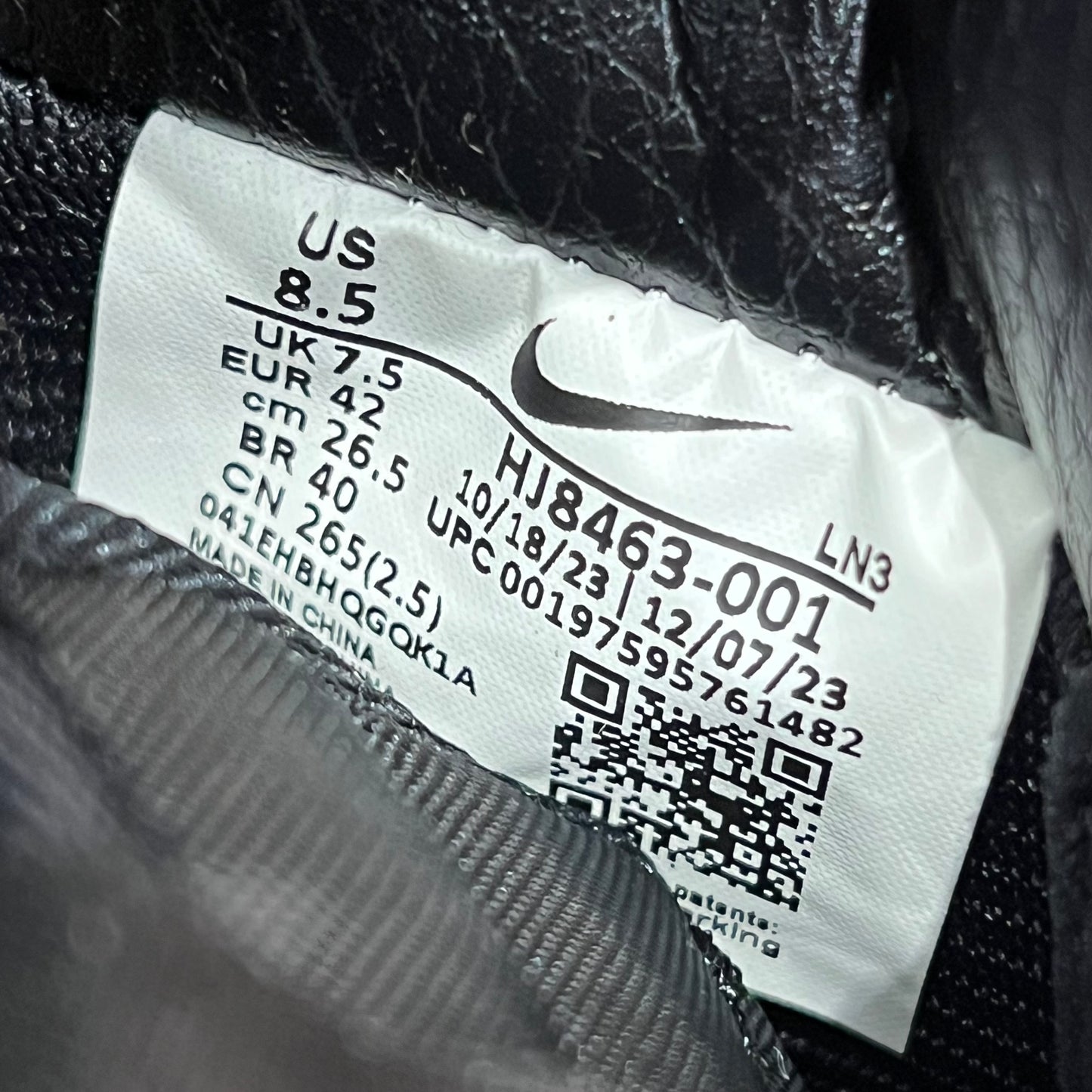 Nike Air Force One Low CPFM Black (2024) Size 8.5 NEW s22251