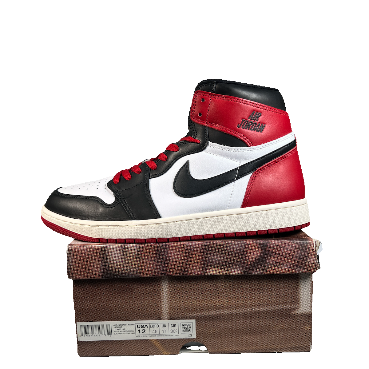 Jordan 1 Black Toe Reimagined (2024) Size 12 USED s22672