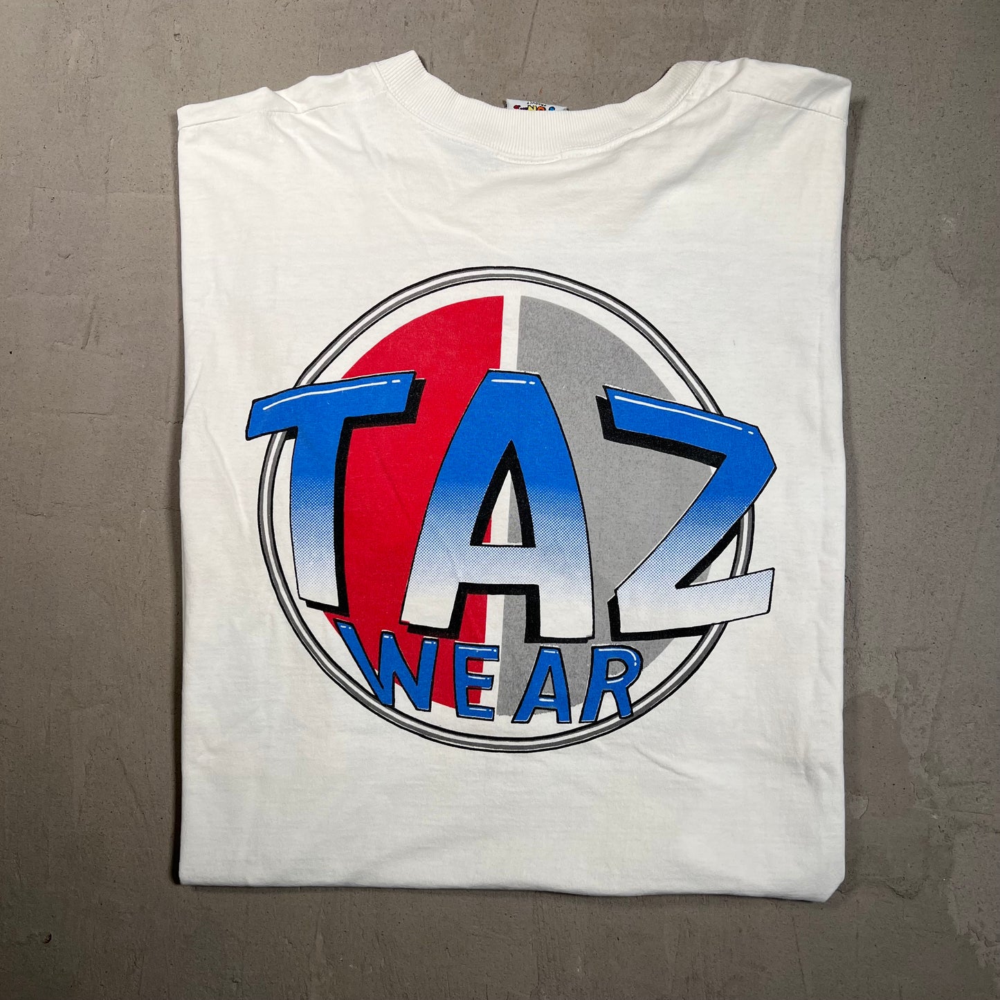 1995 Taz White "Always Rugged" Hilfiger Spoof Tee Size XL USED v17251