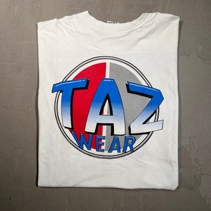 1995 Taz White "Always Rugged" Hilfiger Spoof Tee Size XL USED v17251