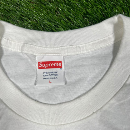 Supreme Nas 2017 Photo White Tee Size Large USED x14510